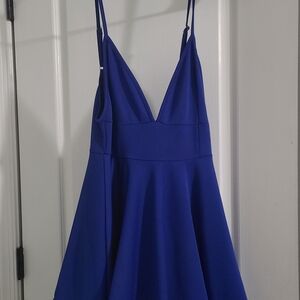 Elegant Blue Sleeveless Dress
